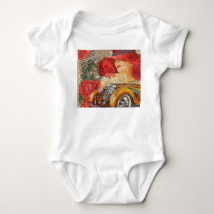Parisian Woman: Eiffel Tower Retro. Baby Bodysuit