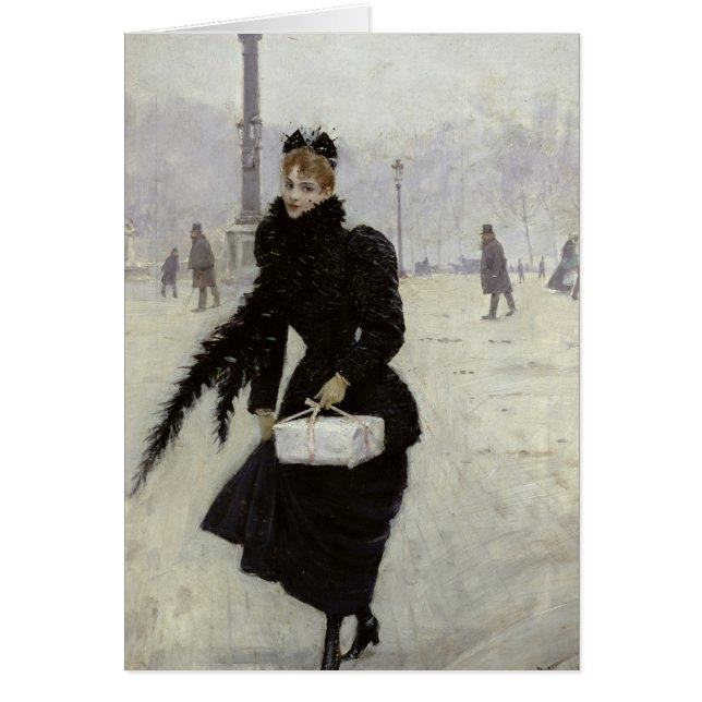 Parisian woman in the Place de la Concorde (Front)