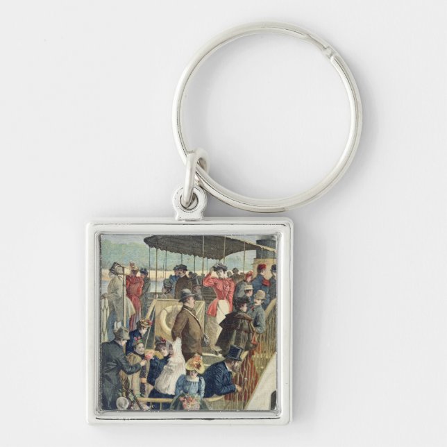 Parisians Returning from the Countryside Key Ring (Front)