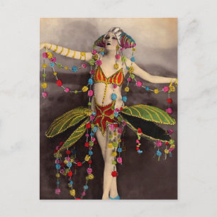 Parisienne Casino Dancer Postcard