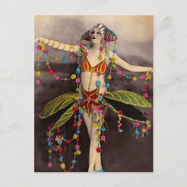 Parisienne Casino Dancer Postcard (Front)