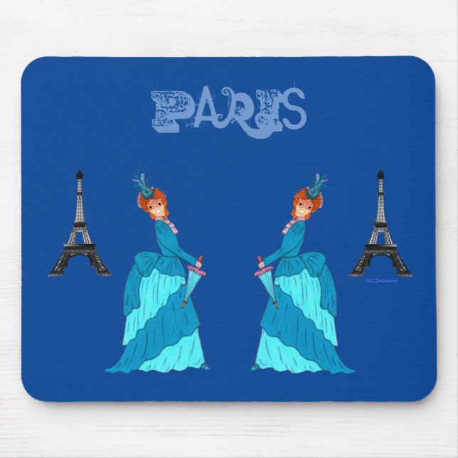 Parisienne, France Mouse Mat (Front)