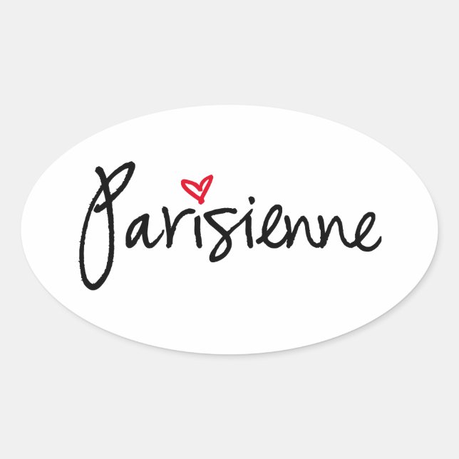 Parisienne, Parisian girl Oval Sticker (Front)