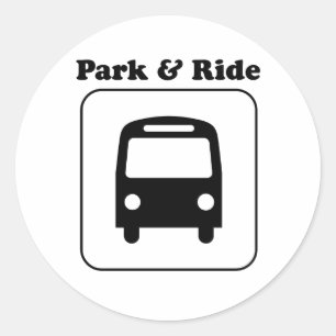Park and ride classic round sticker
