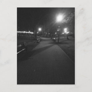 Park at night postcard