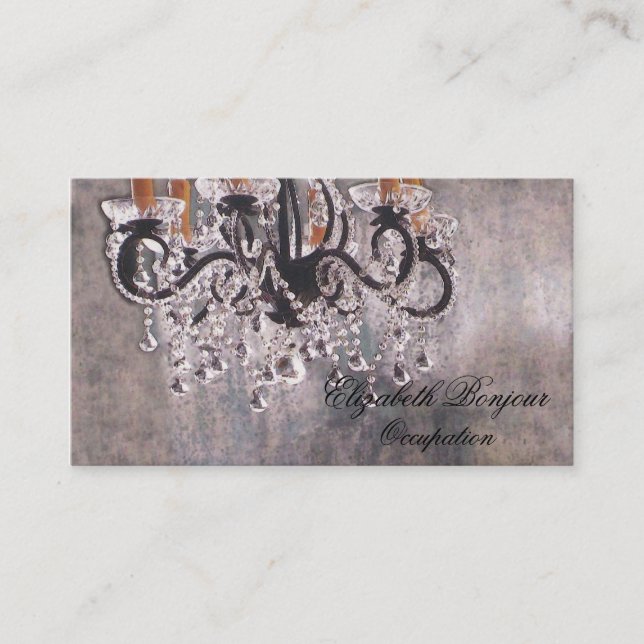 Park Avenue Chandelier ~ Business Card Chic (Front)