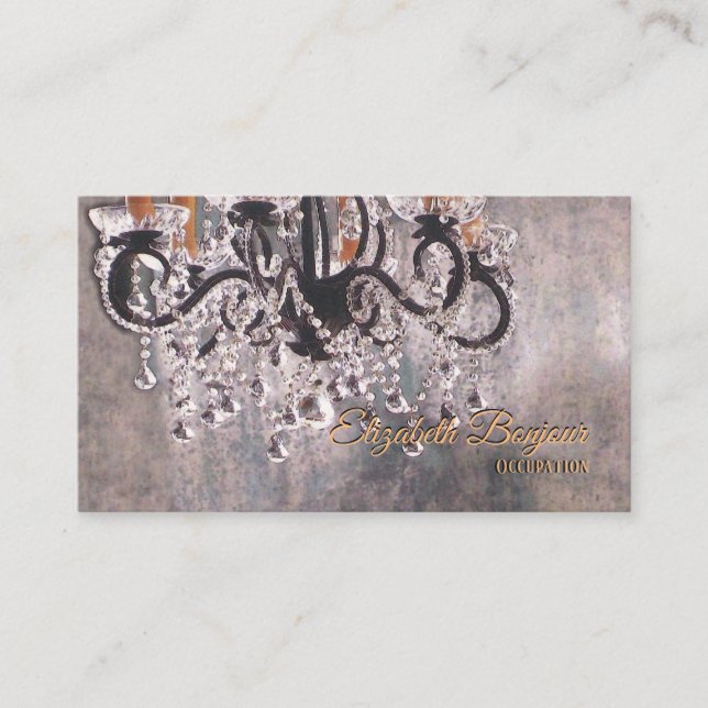 Park Avenue Chandelier PAPER & SIZE OPTIONS - Business Card (Front)