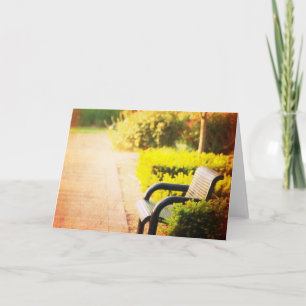 Park Bench Greeting Card