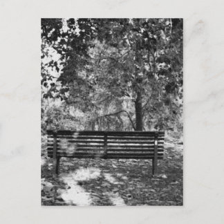 Park bench postcard