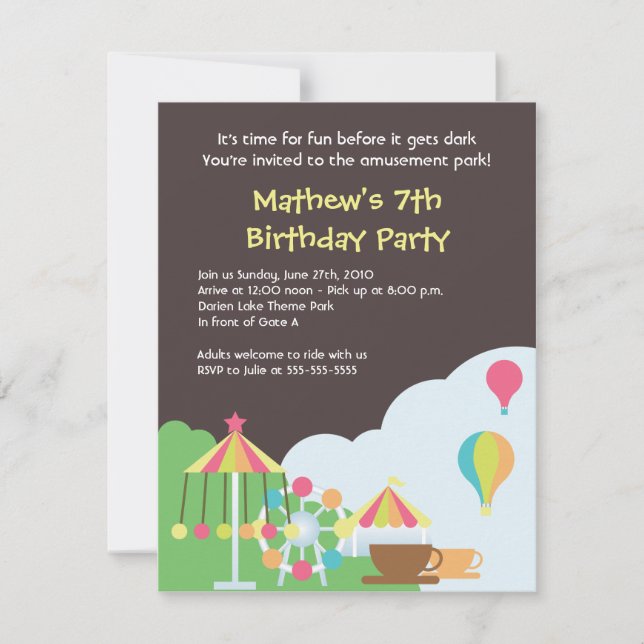 Park Birthday Invitation (Front)