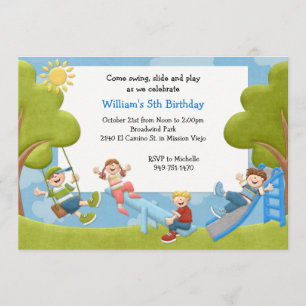 Park Birthday Party Invitation