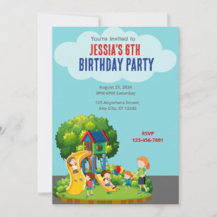 Park Birthday Party Invitation