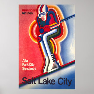 Park City - Alta - Sundance Utah Ski Vintage Poster