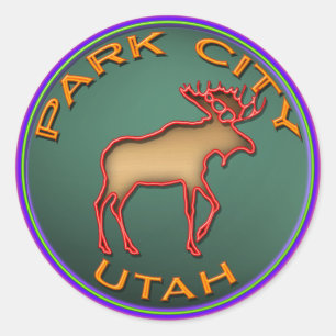 Park City Moose Medallion Sticker