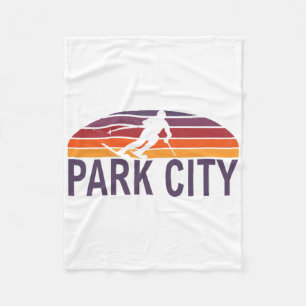Park City Mountain Resort Utah Usa Ski Resort Snow Fleece Blanket