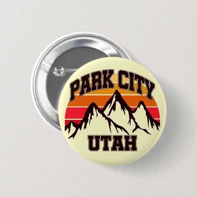 Park City,Utah 6 Cm Round Badge (Front & Back)