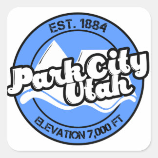 Park City Utah Blue Mountains Circle Sticker