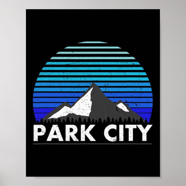 Park City Utah Bluebird Day Rocky Mountain Powder  Poster (Front)