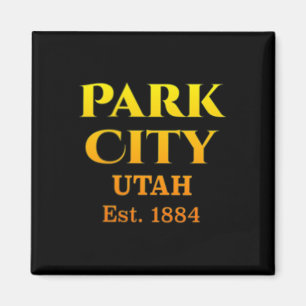 Park City Utah Chest Pocket Logo Deer 2 Sided Magnet