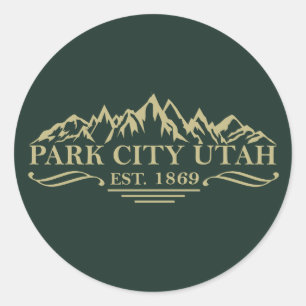 Park city Utah Classic Round Sticker