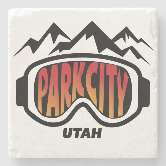 Park City Utah Collectable Marble Coaster (Front)