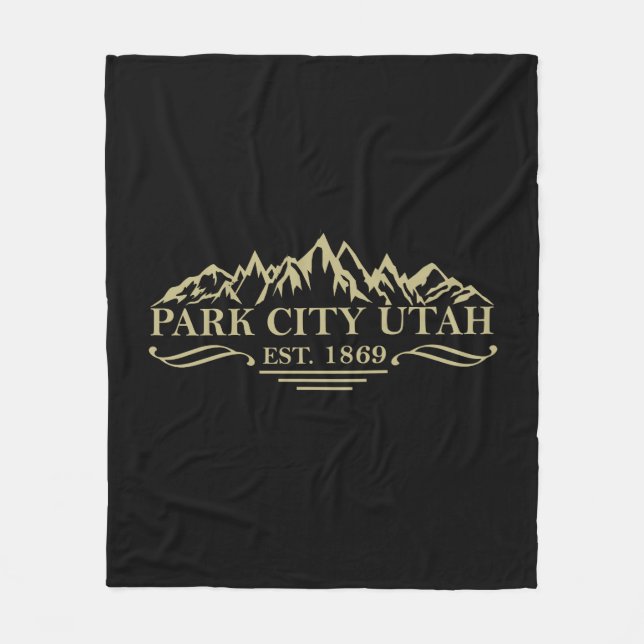 Park city Utah Fleece Blanket (Front)