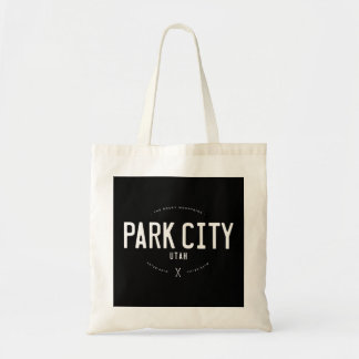 Park City Utah Graphic Distressed Vintage Ski Pull Tote Bag