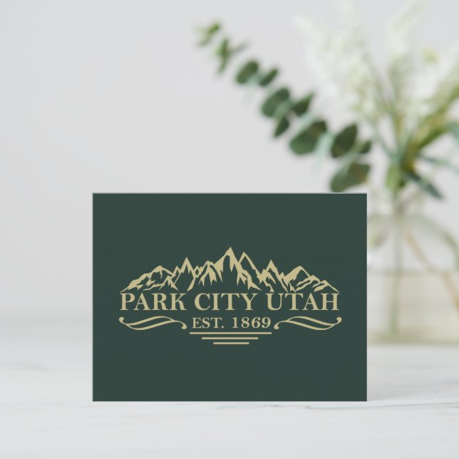 Park city Utah Holiday Postcard (Standing Front)