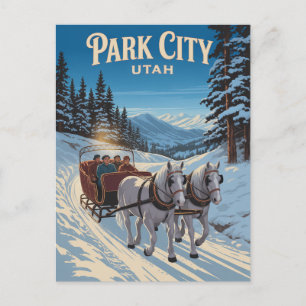 Park City Utah Holiday Postcard