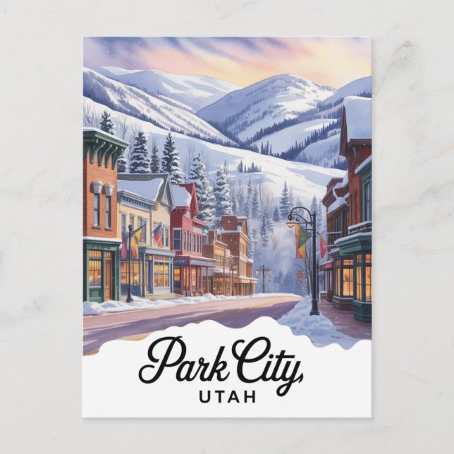 Park City Utah Holiday Postcard (Front)