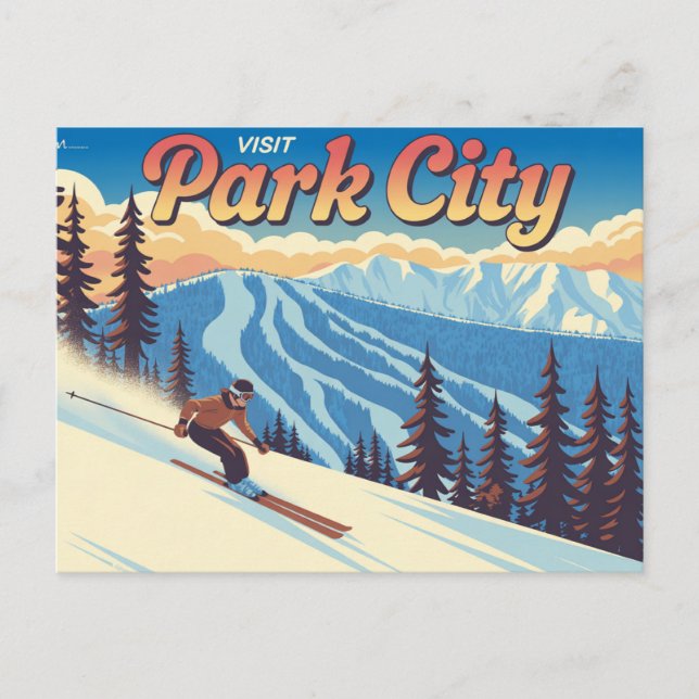 Park City Utah Holiday Postcard (Front)