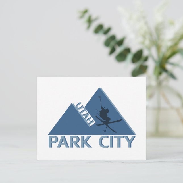 Park city Utah Holiday Postcard (Standing Front)
