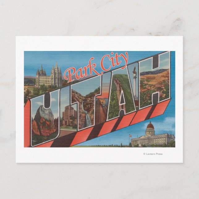 Park City, Utah - Large Letter Scenes Postcard (Front)