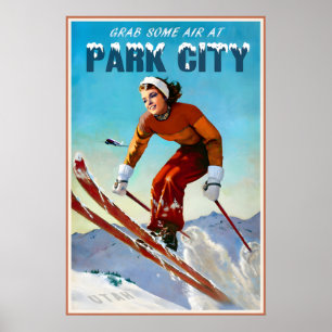Park City Utah Marilyn Monroe Travel Poster