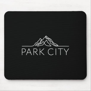 Park City Utah Mountain Skiing Snowboarding Mouse Mat