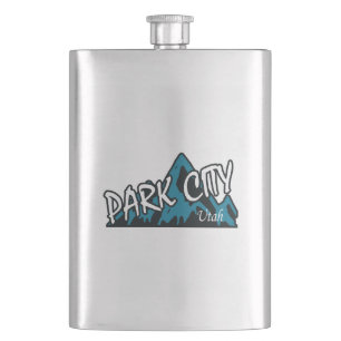 Park City Utah Mountains Hip Flask