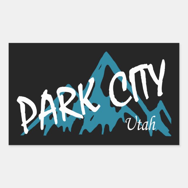 Park City Utah Mountains Rectangular Sticker (Front)