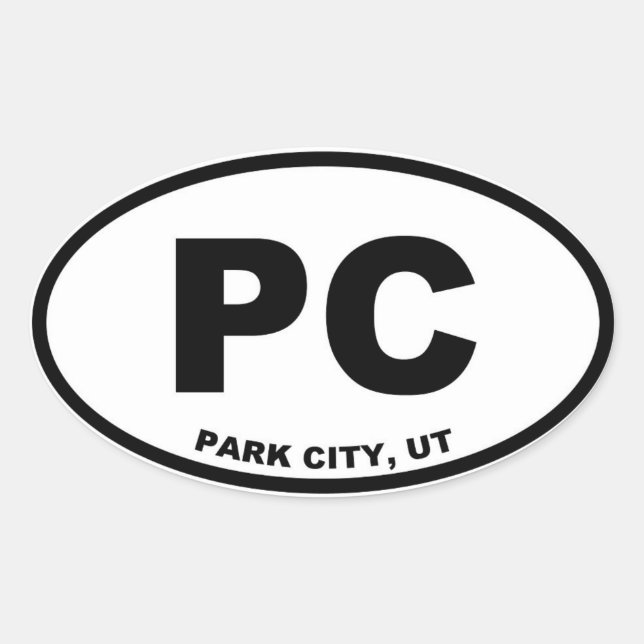 Park City Utah Oval Sticker (Front)