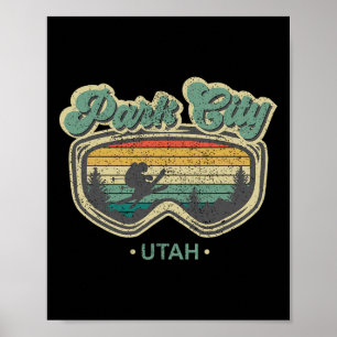 Park City Utah Retro Ski Resort Vintage Skiing Vac Poster