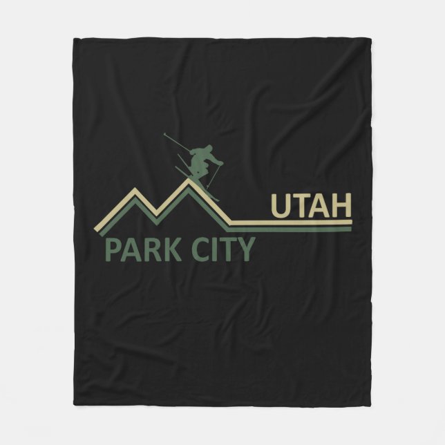 Park city Utah ski resort Fleece Blanket (Front)