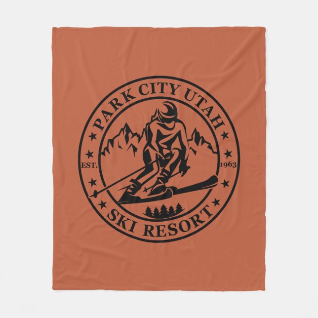 Park city Utah ski resort Fleece Blanket (Front)