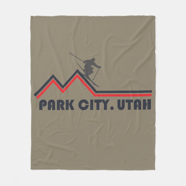 Park city Utah ski resort Fleece Blanket (Front)