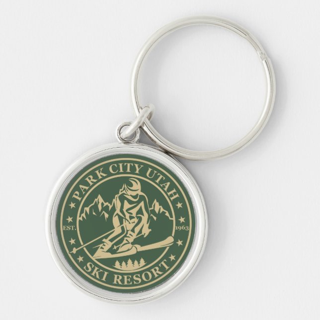 Park city Utah ski resort Key Ring (Front)