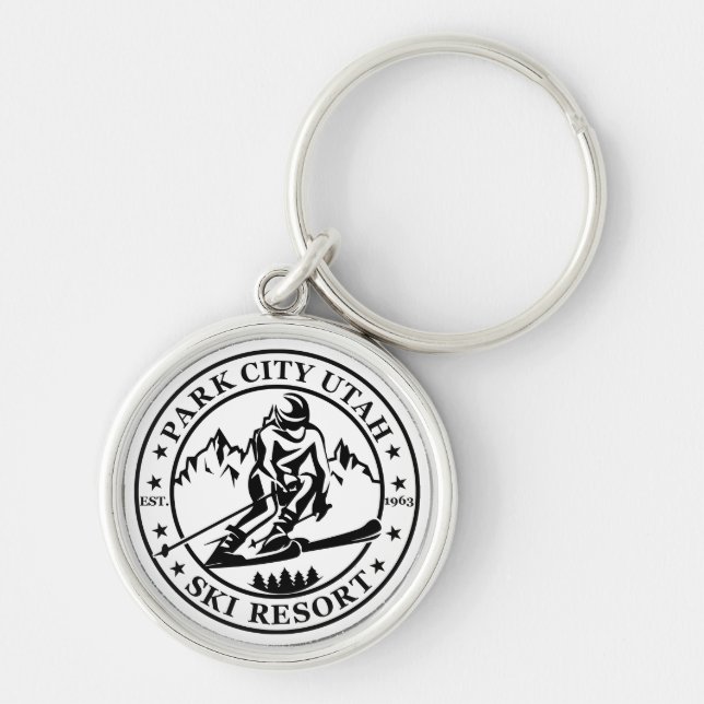 Park city Utah ski resort Key Ring (Front)
