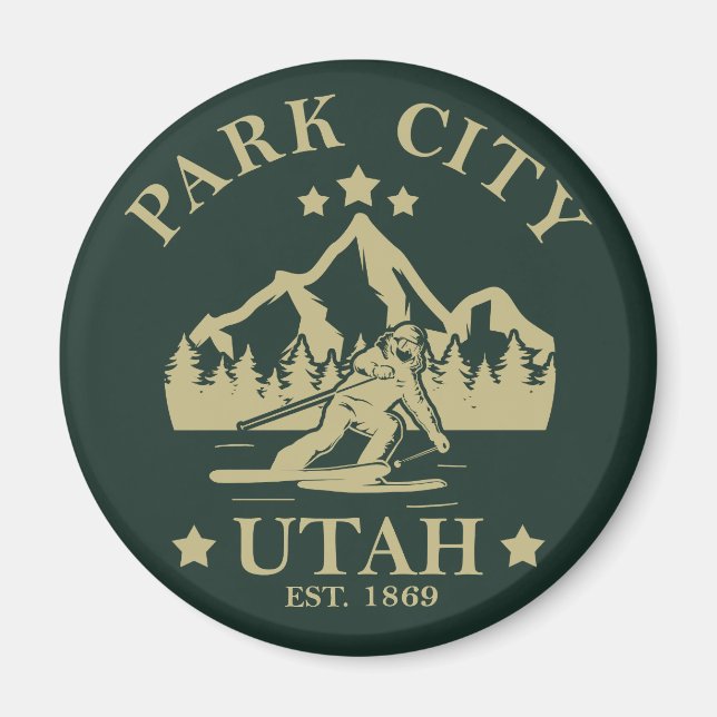 Park City Utah ski resort Magnet (Front)