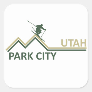 Park city Utah ski resort Square Sticker
