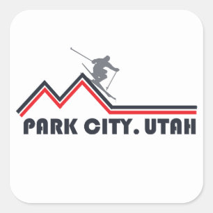 Park city Utah ski resort Square Sticker