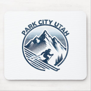 Park city utah ski resort winter skiing mouse mat