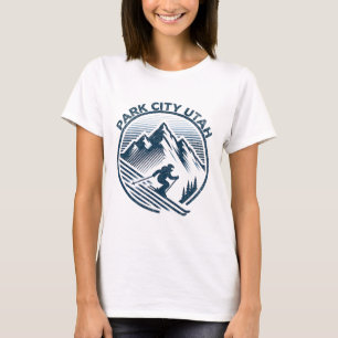 Park City Utah Ski Resort Winter Skiing T-Shirt