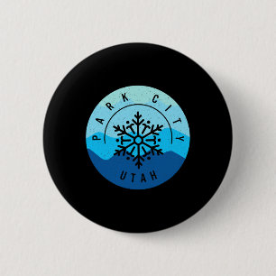 Park City Utah Ski Skiing Snowboarding Skier Snow  6 Cm Round Badge